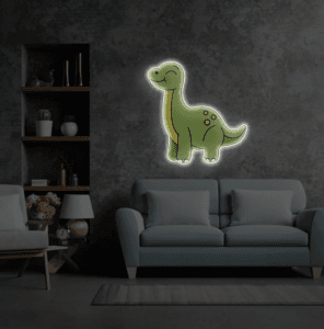 dinozaur led biały